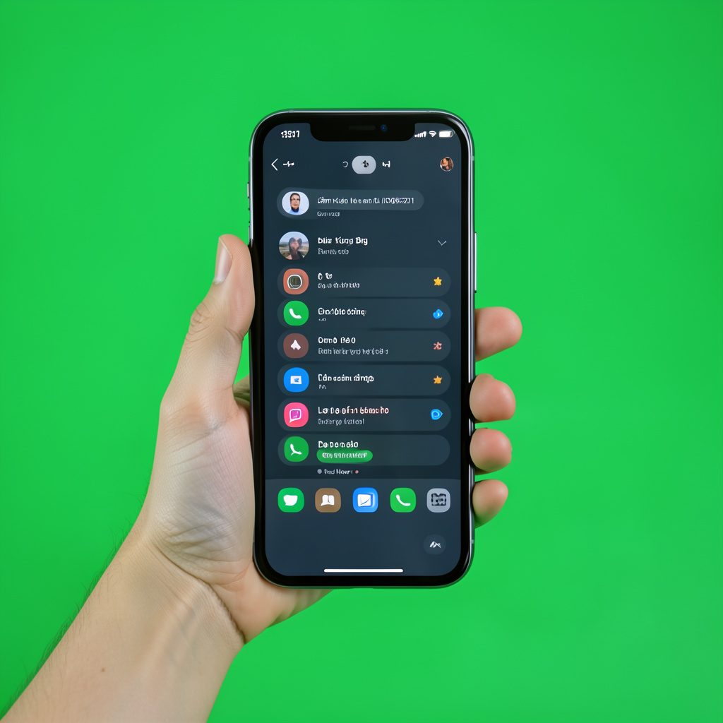 Ảnh minh họa bài viết công nghệ về tiện ích số liên lạc trên iPhone, phong cách sạch với màu xanh lá